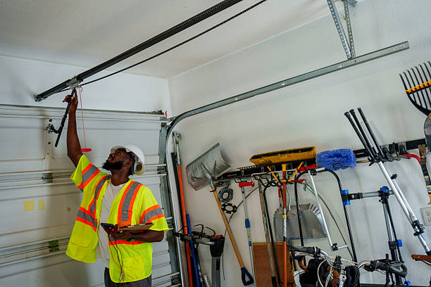 Professional Garage Door Installation technician working in Trenton, NJ